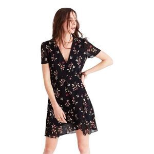 Madewell Alexa Chung Fall Posy Floral Ruffle Midi Dress Size 2